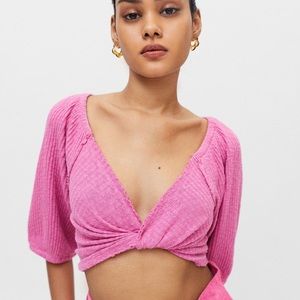 UO lena twist front top